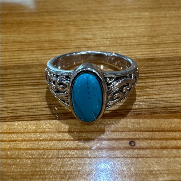 Sterling Silver/Turquoise Rings size 7 - Picture 3 of 9